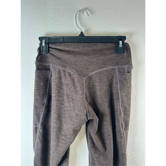 Curves n CombatBoots Heathered brown leggings sz medium - Picture 6 of 7